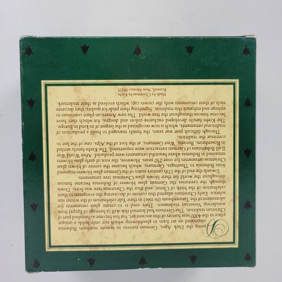 Vtg Christmas by Krebs Pastel Colors Hand Decorated Glass Ornaments 4pcs w/ Box - Picture 11 of 14